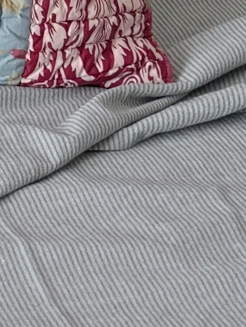Minimalist Tonal Stripe Sage Green Cotton Duvet Cover Queen Size